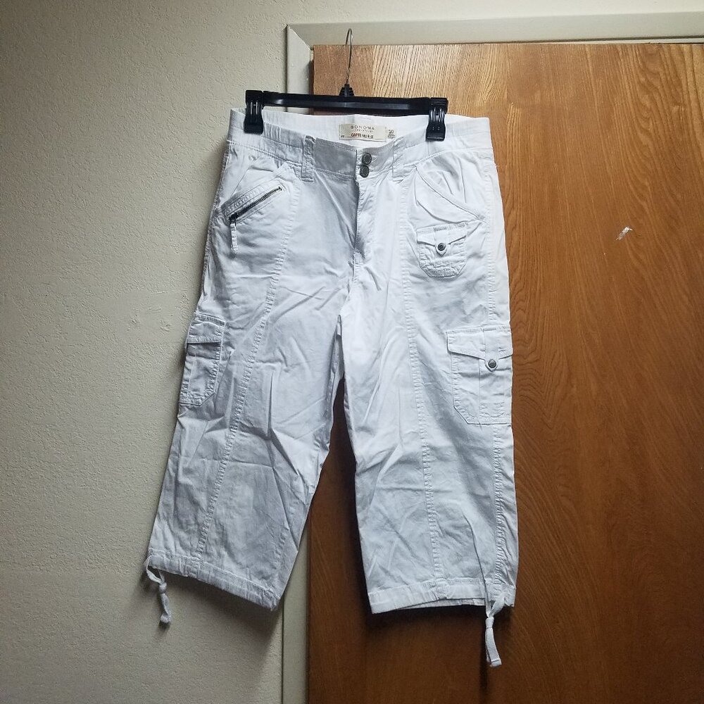 White Mid Rise Capri